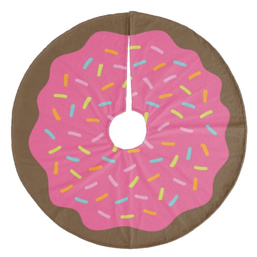Sprinkle Donut Cute kerstboomrok Fleece Kerstboom Rok (Voorkant)
