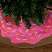 Sprinkle Donut Cute kerstboomrok Fleece Kerstboom Rok