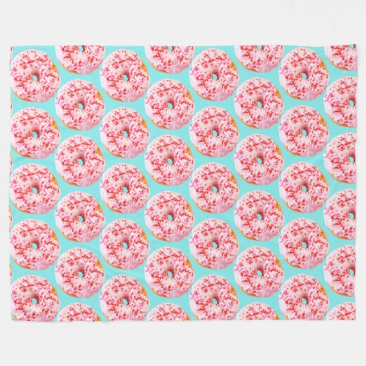 Sprinkle Donut Fleece Deken (Voorkant (Horizontaal))