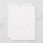 Sprinkle Donut Folie Balloon 1e Verjaardagsfeest Kaart (Achterkant)