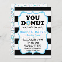 Sprinkle Donut Party Birthday Invitation
