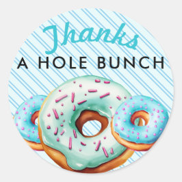 Sprinkle Donut | Schattige blauw dank u Ronde Sticker