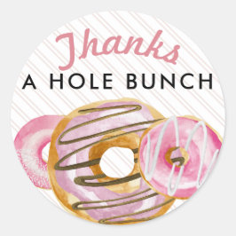 Sprinkle Donut | Schattige roze dank u Ronde Sticker