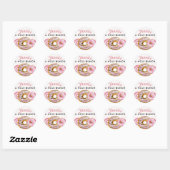 Sprinkle Donut | Schattige roze dank u Ronde Sticker (Vel)