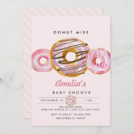 Sprinkle Donut | Schattigee Roze Meisjes Baby show Kaart