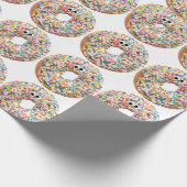Sprinkle Donut Wrapping Paper Cadeaupapier (Hoek)