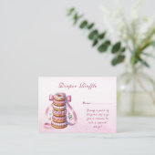 Sprinkle Donuts Pink Ribbon Baby shower Enclosure Informatiekaartje (Staand voorkant)