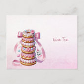 Sprinkle Donuts Pink Ribbon Briefkaart (Voorkant)