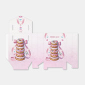 Sprinkle Donuts Pink Ribbon Favoriet Box Bedankdoosjes (Uitgevouwen)