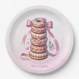 Sprinkle Donuts Pink Ribbon Paper Bord