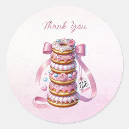 Sprinkle Donuts Pink Ribbon Sticker