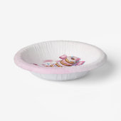 Sprinkle Donuts Roze Lint Papier Bowl Papieren Kommen (Gebogen)
