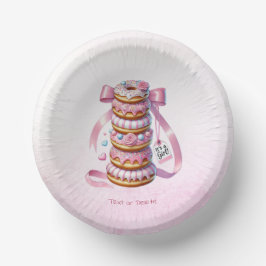 Sprinkle Donuts Roze Lint Papier Bowl Papieren Kommen