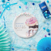 Sprinkle Donuts Waterverf blauw Baby shower Papieren Bordje (Feest)