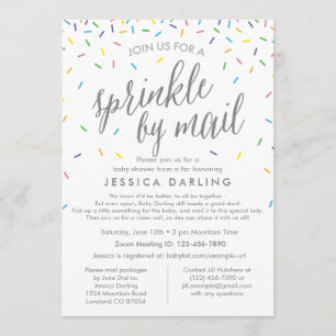 Sprinkle door Mail Baby shower Invitation Kaart