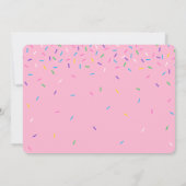 Sprinkle Girl Birthday Party | Roze Kaart (Achterkant)