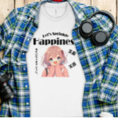 Sprinkle Happiness: Anime Girl's Zoete Uitnodiging T-shirt