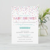 Sprinkle Ice Cream Baby shower Invitation - Boy Kaart (Staand voorkant)