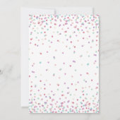 Sprinkle Ice Cream Baby shower Invitation - Girl Kaart (Achterkant)