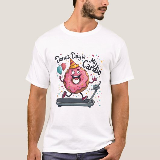 Sprinkle Joy: Onweerstaanbare Donut Dag T-shirt (Voorkant)