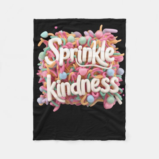 Sprinkle Kindness - 3D - Kindness S Sticker Fleece Deken (Voorkant)