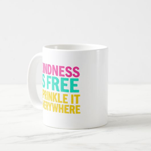 Sprinkle Kindness: Inspirerend quote Koffiemok (Voorkant links)