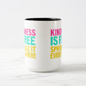 Sprinkle Kindness: Inspirerend quote Tweekleurige Koffiemok (Center)