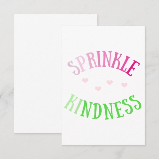 SPRINKLE KINDNESS Note Kaart (Voorkant / Achterkant)