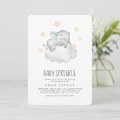Sprinkle kleine olifant Boy Baby Kaart (Staand voorkant)