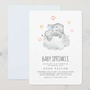 Sprinkle kleine olifant Boy Baby Kaart