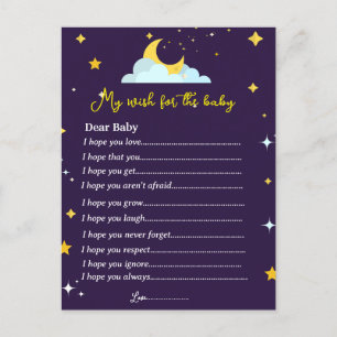 Sprinkle kleine ster baby shower baby wenst spel briefkaart