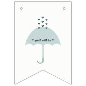 Sprinkle Little Love Blue Bridal Baby shower Party Vlaggetjes (Tweede vlag)