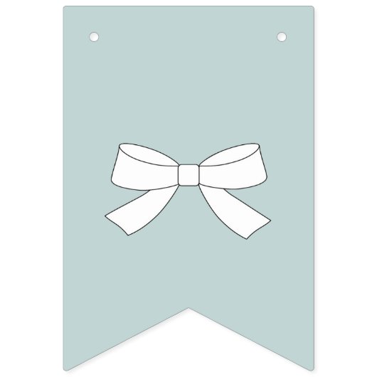 Sprinkle Little Love Blue Bridal Baby shower Party Vlaggetjes (Eerste vlag)