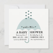 Sprinkle Love Baby Blue Shower Uitnodiging (Voorkant)