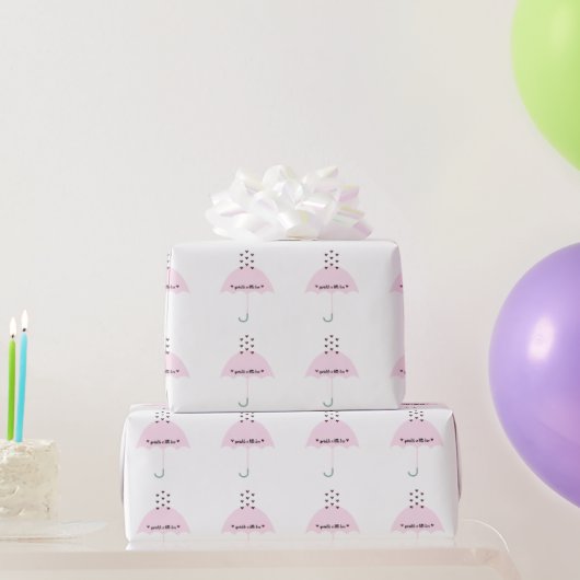 Sprinkle Love Baby Girl Shower Party Pink Cadeaupapier (Feestgeschenken)