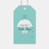 Sprinkle Love Blauwgroen Blue Bridal Sprinkle Show Cadeaulabel (Voorkant)