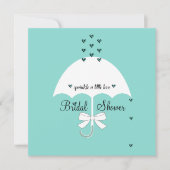 Sprinkle Love Blauwgroen Blue Party Shower Kaart (Voorkant)