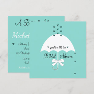 Sprinkle Love Blauwgroen Blue Party Shower Kaart