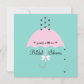 Sprinkle Love Blauwgroen Blue & Pink Party Shower Kaart (Voorkant)