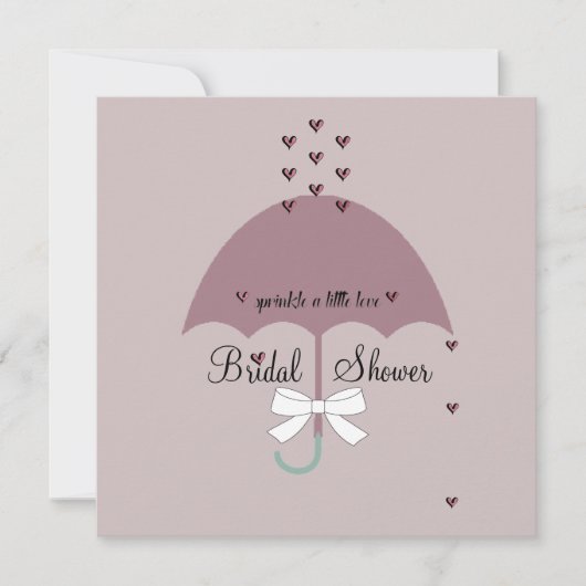 Sprinkle Love Mauve & Gray Bruiloftsfeest Uitnodig Kaart (Voorkant)