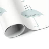 Sprinkle Love Shower Party Powder Blue Cadeaupapier (Rol Hoek)