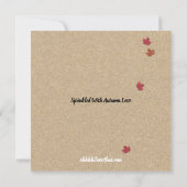 Sprinkle met de najaarsjesliefhebber Rustic Baby s Kaart (Achterkant)