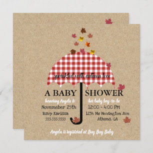 Sprinkle met de najaarsjesliefhebber Rustic Baby s Kaart