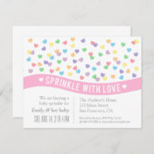 Sprinkle met Love Baby Sprinkle Invitations Kaart (Voorkant / Achterkant)