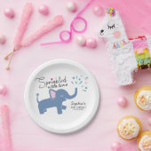 Sprinkle met Love Cute Elephant Baby Sprinkle Papieren Bordje (Feest)