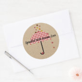Sprinkle met najaar Baby Vrijgezellenfeest Ronde Sticker (Envelop)