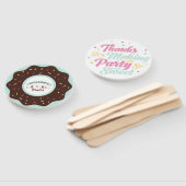 Sprinkle Mint Choco Donut leuke traktatie Verjaard Handwaaier (Niet-gemonteerd)