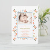 Sprinkle of Flowers Photo Invitation Kaart (Staand voorkant)