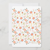 Sprinkle of Flowers Photo Invitation Kaart (Achterkant)