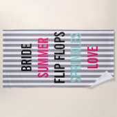 Sprinkle-partij Seersucker Summer Bride Strandlaken (Voorkant)